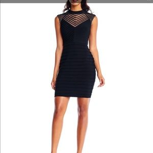 Mock neck banded bodycon dress